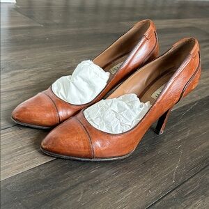 Fratelli Rossetti Tan Leather 3.5” Heels IT 38